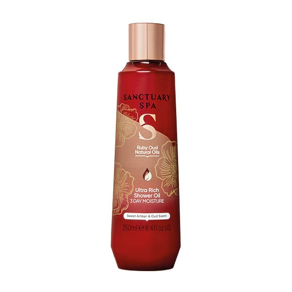 Sanctuary Spa Unisex Gold Ruby Oud Natural Oils Ultra Rich Shower Oil