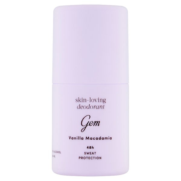 Gem Women's Skin-Loving Roll On Deodorant: Vanilla Macadamia 50Ml