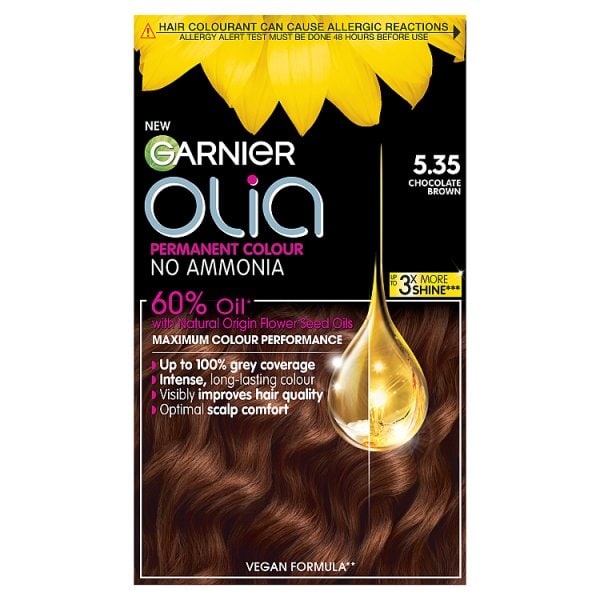 Garnier Olia Unisex Rich Chocolate Brown 5.35 5.35 Rich Chocolate Brown Permanent Hair Dye