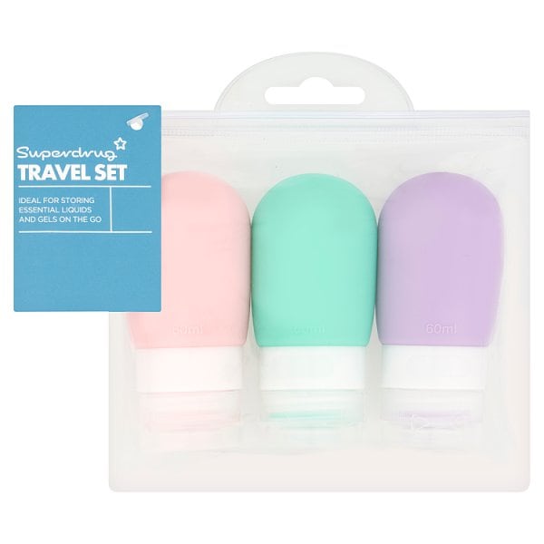 Superdrug Travel Bottles Squeezy Set