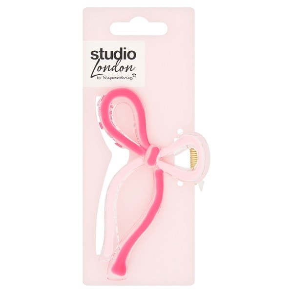 Superdrug Studio London Unisex Pink Bow Claw Clip