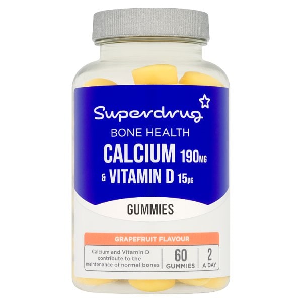 Superdrug Unisex Calcium & Vitamin D Gummies 60S (Bone & Joint)