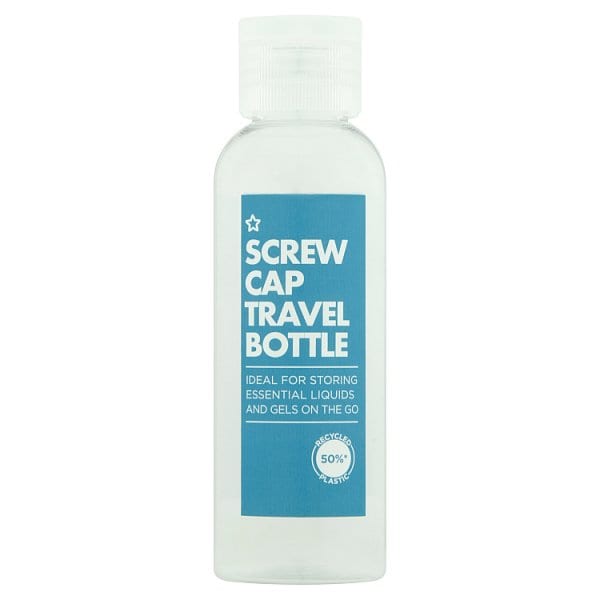 Superdrug Men's Screw Cap Travel Bottle 100Ml