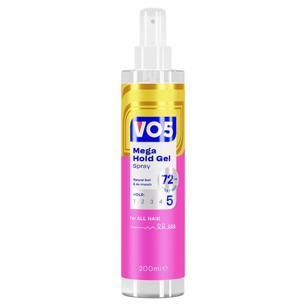 Vo5 Unisex Mega Hold Gel Spray 200Ml