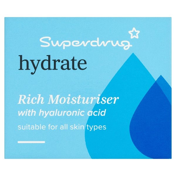 Superdrug Unisex Cream Skin Hydrate Rich Moisturiser 50Ml
