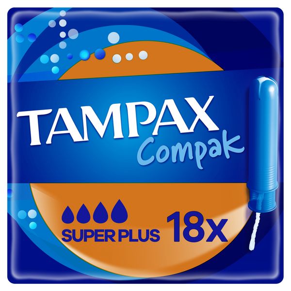 Tampax Men's Compak Super Plus Applicator Tampons X 18