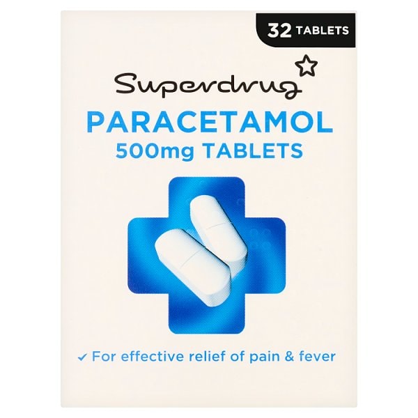 Superdrug Unisex Paracetamol Tablets X 32