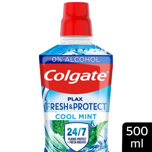 Colgate Unisex Mint Plax Cool Mouthwash 500Ml
