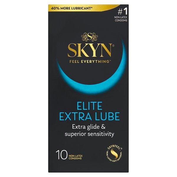 Mates Unisex Skyn Elite Extra Lubricant Condoms 10 Pack