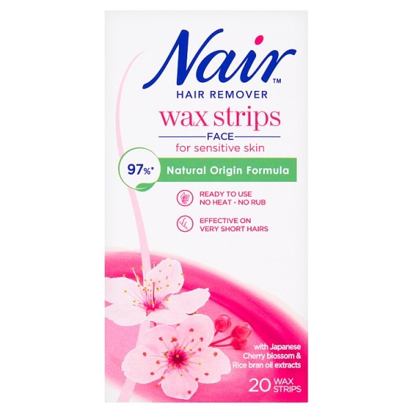 Nair Women's Face Cherry Blossom Wax Strip For Sensitive Skin