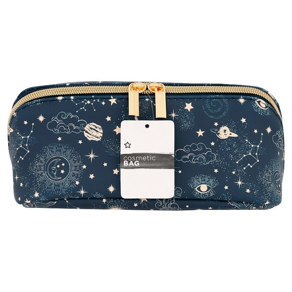 Superdrug Unisex Navy Stars Expandable Cosmetic Bag