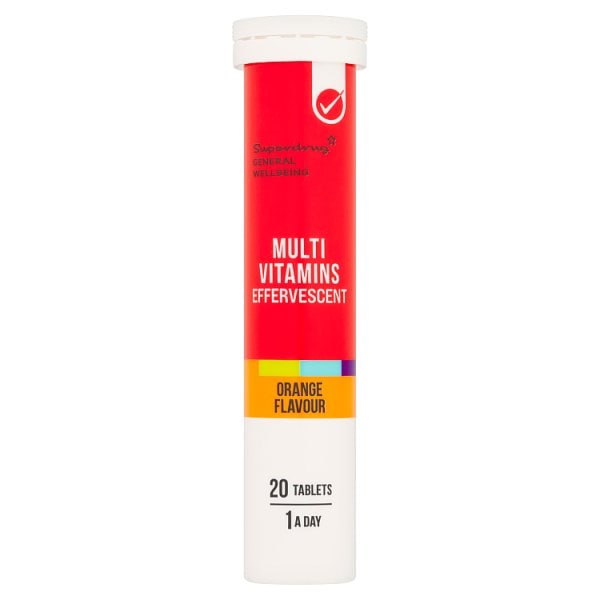 Superdrug Unisex Orange Effervescent Multivitamin 20S