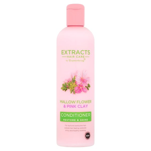Superdrug Unisex Pink Extracts Mallow Flower & Clay Conditioner