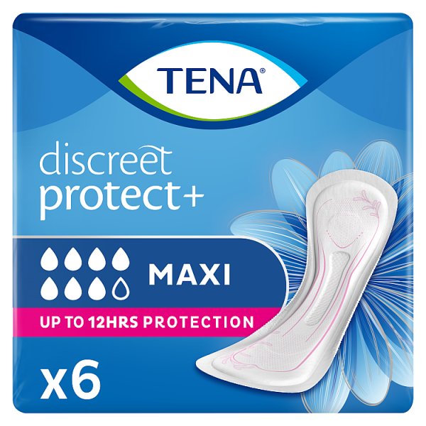 Tena Men's Discreet Protect+ Maxi Incontinence Pads 6 Pack