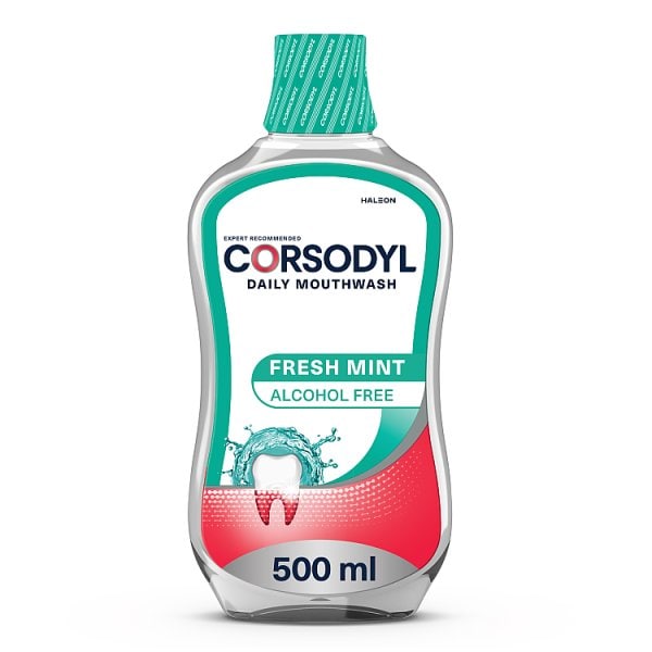 Corsodyl Unisex Mint Daily Gum Care Mouthwash Fresh 500Ml