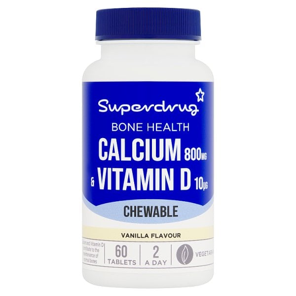 Superdrug Unisex Chewable Calcium & Vitamin D 60S