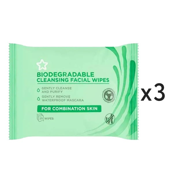 Cleansing Bio Face Wipes Combination Skin x 3 Bundle