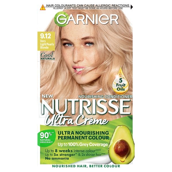 Garnier Nutrisse Unisex Blonde 9.12 Crème Permanent Hair Dye