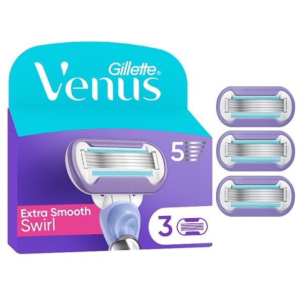 Venus Women's Deluxe Smooth Swirl Razor Blades X 3
