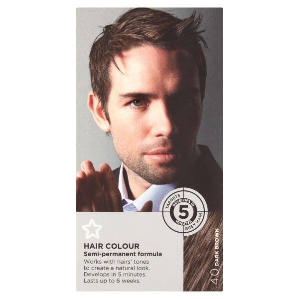 Superdrug Men's Dark Black Colour For Dark Brown/Black 4.0