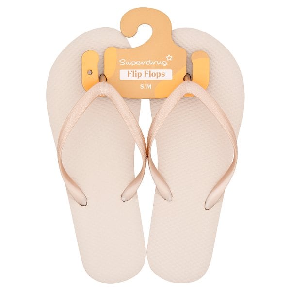 Superdrug Unisex Studio London Flip Flops Taupe S/M
