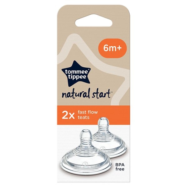 Tommee Tippee Closer To Nature Bottle Teats Fast Flow 6M