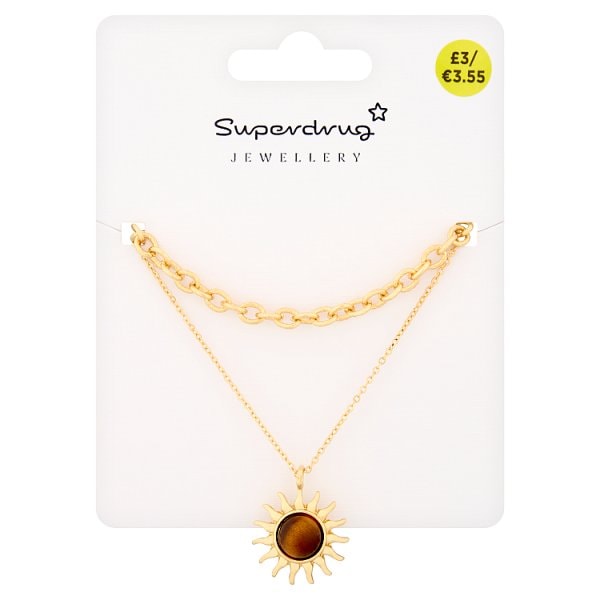 Superdrug Unisex Sun Double Layer Necklace