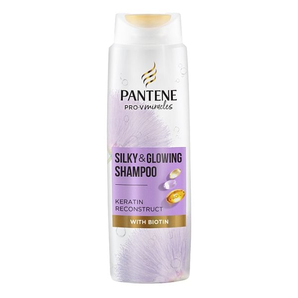 Pantene Unisex Miracles Silky & Glowing Biotin Hair Shampoo 400Ml