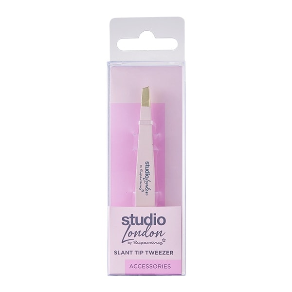Superdrug Studio London Unisex Slant Tip Tweezers