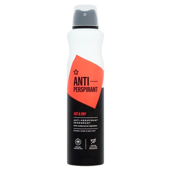 Superdrug Men's 48Hr Apd Antibac Dry 250Ml