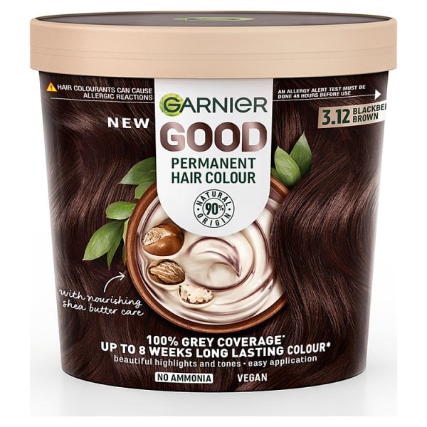 Garnier Good Unisex 3.12 Blackberry Brown Permanent Hair Dye Blackberry Brown 3.12