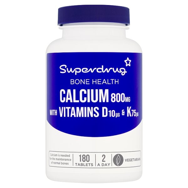 Superdrug Unisex Calcium & Vitamin D & K 180S