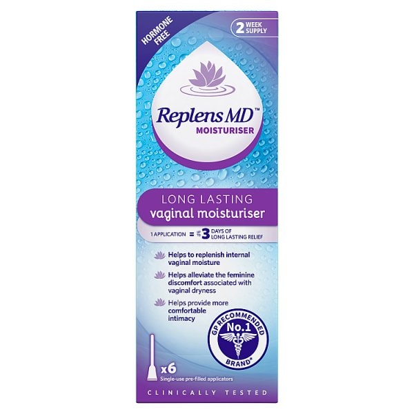 Replens Women's Prefilled Applicators Vaginal Moisturiser 6 X 5.9G