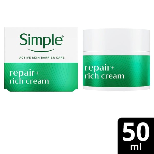 Simple Unisex Step 2 - Moisturise Repair+ Facial Moisturiser 50Ml