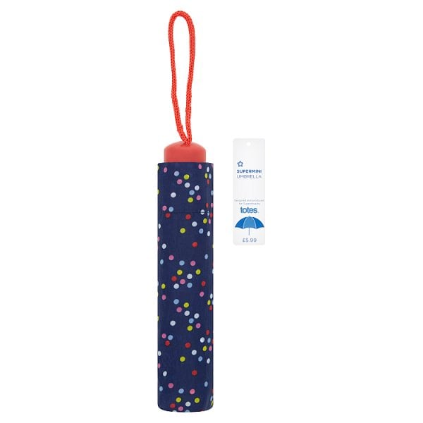 Superdrug Unisex Supermini Spotty Print Umbrella