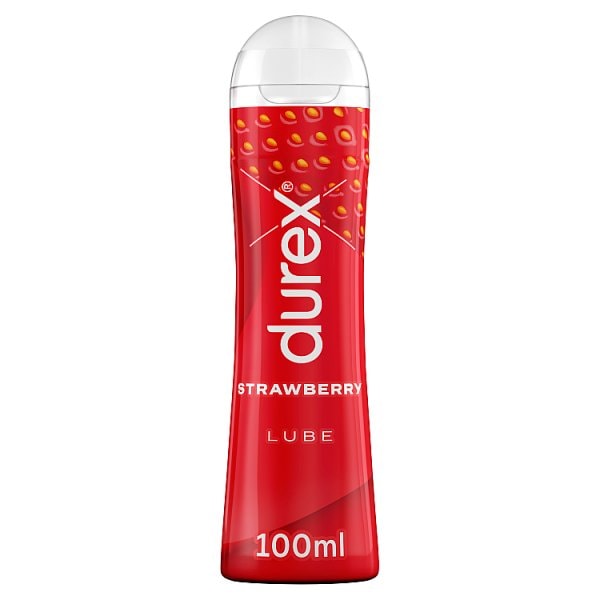 Durex Unisex Strawberry Lube Water Based Flavoured Edible 100Ml