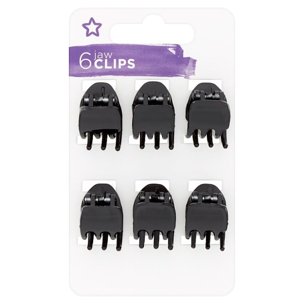 Superdrug Unisex Black Jaw Clips