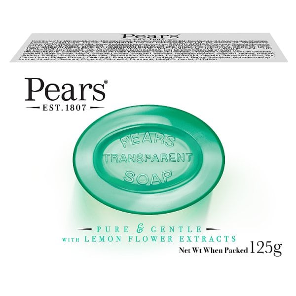 Pears Unisex Pear Transparent Bar Soap With Lemon Flower Extracts 125G