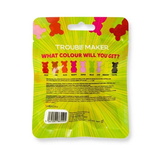 Trouble Maker Mystery Bag Feral Teddy Plumping Lip Gloss Make Up Trouble Maker Mystery Bag Feral Teddy Plumping Lip Gloss Make Up