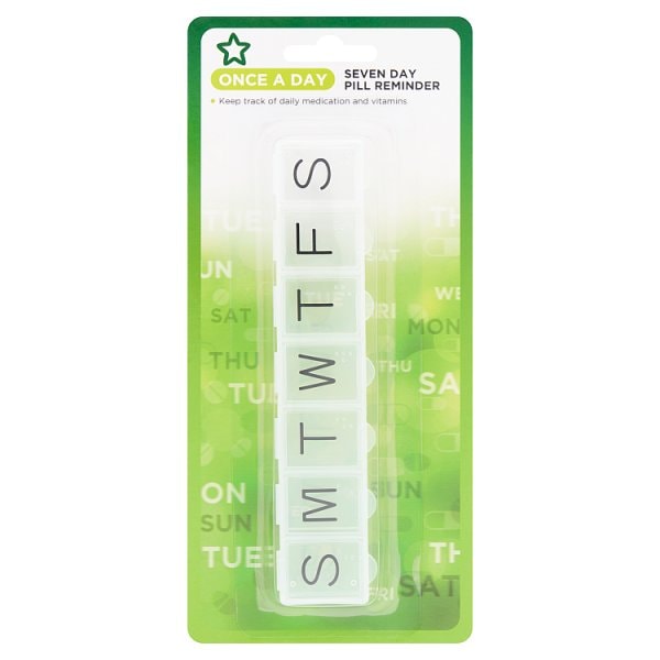Superdrug Unisex Seven Day Pill Box Reminder