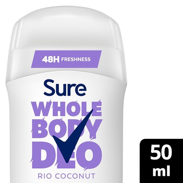 Sure Women's Light Rio Coconut 48Hr Whole Body Deodorant Stick 50Ml