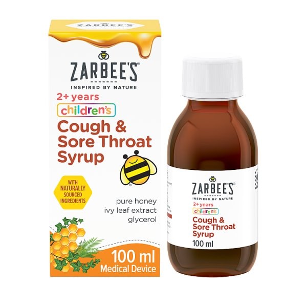 Zarbees Unisex Kids Zarbee's Children's Cough & Sore Throat Syrup 100Ml