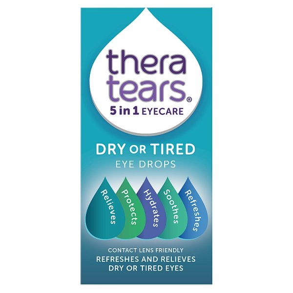 Thera Tears Unisex 5-In-1 Dry Or Tired Eye Drops 10Ml