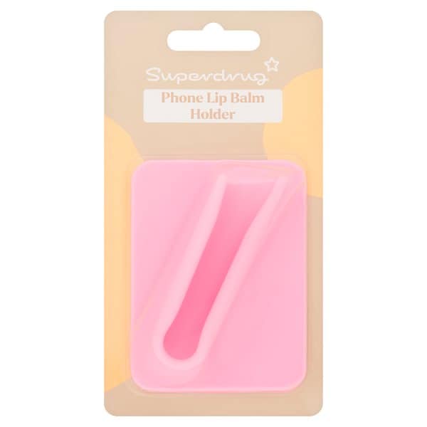 Superdrug Unisex Pink Phone Lip Balm Holder