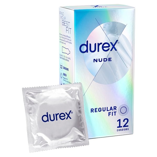 Durex Unisex Nude Condoms Enhanced Sensitivity Regular Fit 12S