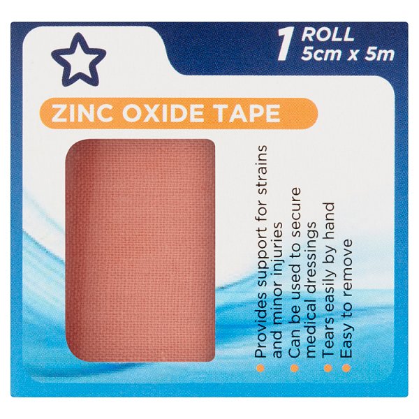 Superdrug Unisex Zinc Oxide Sport Tape 5Cm X 5M