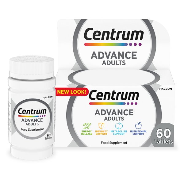 Centrum Unisex Advance Multivitamins & Minerals 60 Tablets