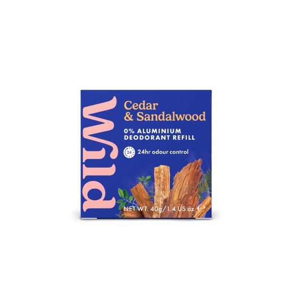 Wild Women's Cedar & Sandalwood Natural Deodorant Refill 40G