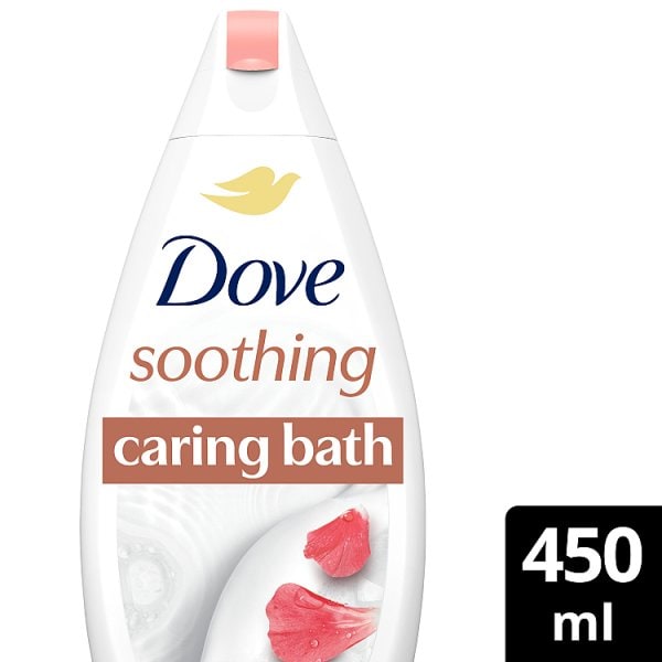 Dove Unisex Soothing Almond Cream And Hibiscus Bath Soak 450Ml