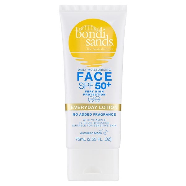 Bondi Sands Fragrance Free Sunscreen Lotion SPF50+ Face 75ml
